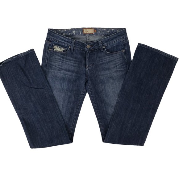 Paige Embroidered Benedict Canyon Boot Cut Jeans 26 - Picture 1 of 12